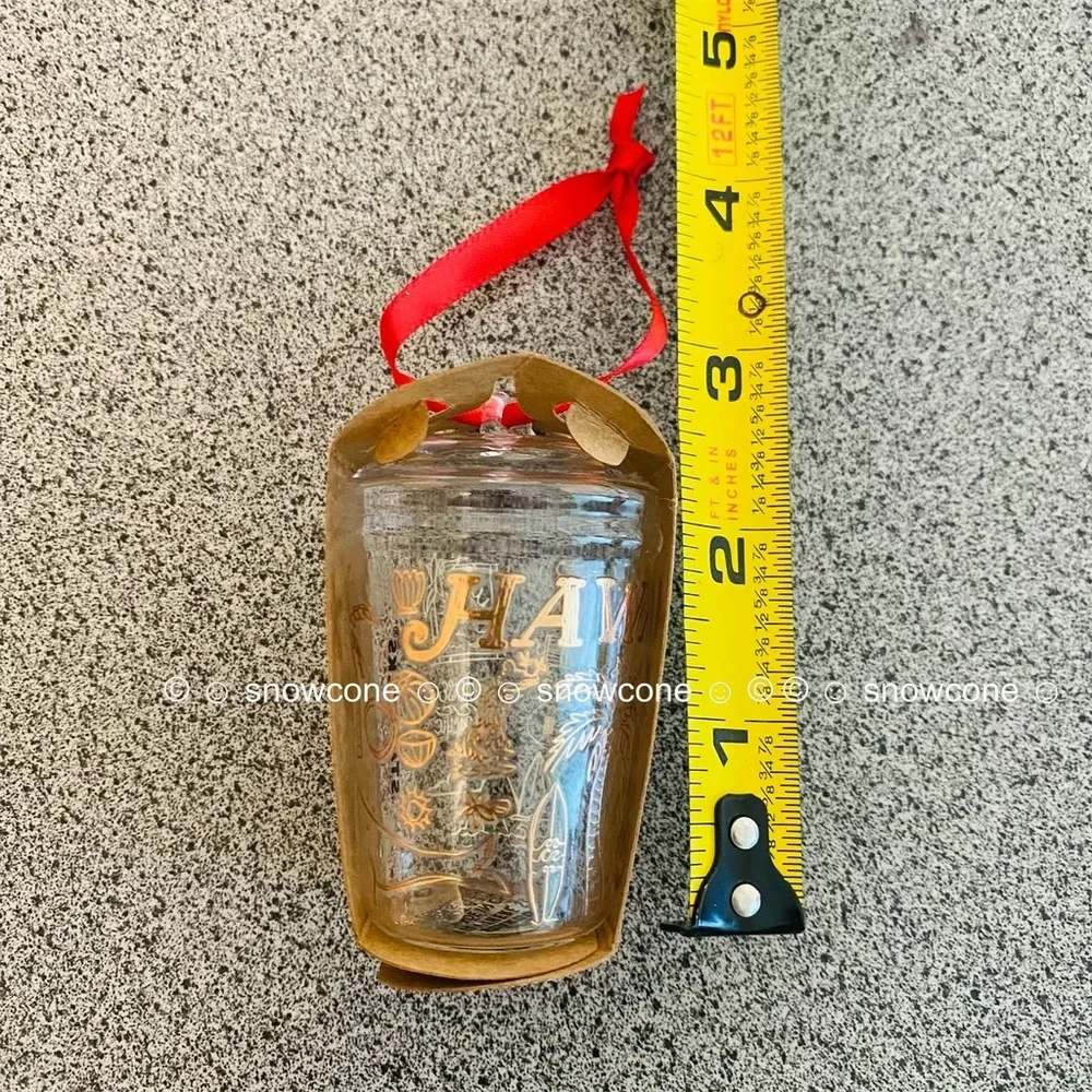 NEW Starbucks Hawaii Christmas Tumbler Glass Ornament